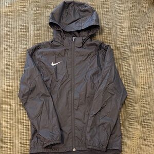 Nike Kids Black Hooded Windbreaker